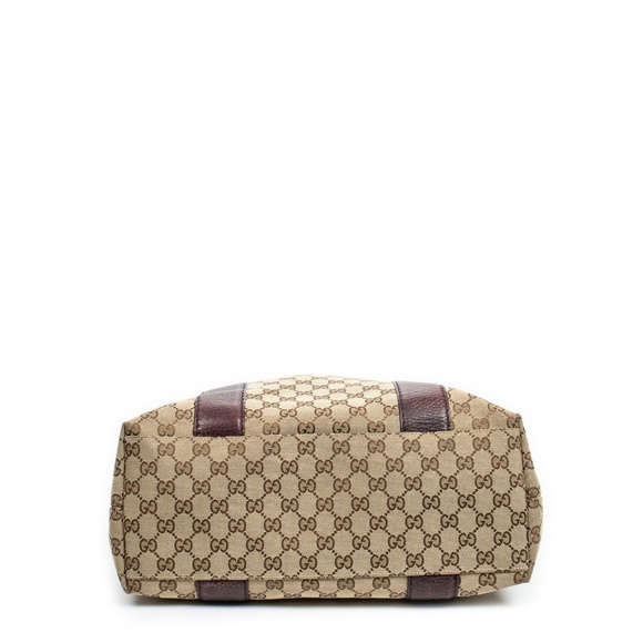 Gucci Vertical Bamboo Bar Shopper Tote Monogrammed Canvas - Picture 6 of 6